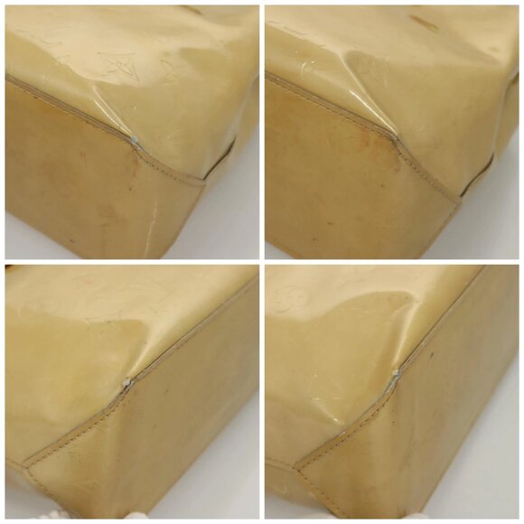 LOUIS VUITTON Monogram Vernis Reade PM Hand Bag Beige M91334 LV Auth BD1369 - Picture 15 of 16